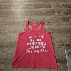 Women's Pink Graphic Tank Top